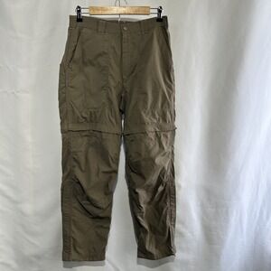 L. L. Bean Convertible Zip Off 100% Nylon Pants Men's 32x30 Gray Outdoor